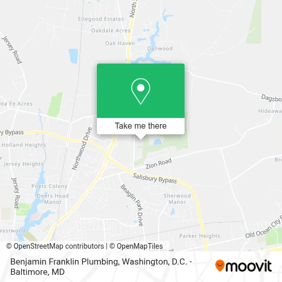 Benjamin Franklin Plumbing map