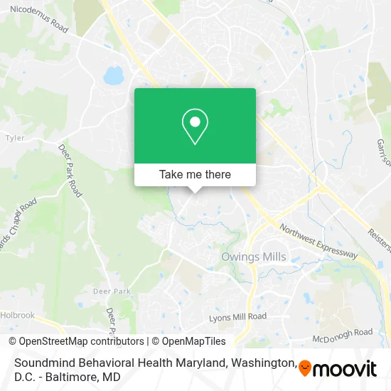 Soundmind Behavioral Health Maryland map