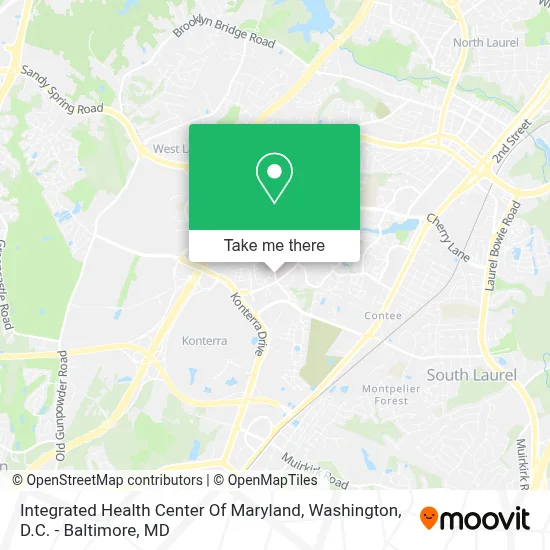 Integrated Health Center Of Maryland map