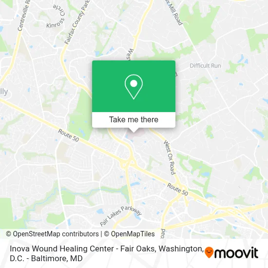 Inova Wound Healing Center - Fair Oaks map
