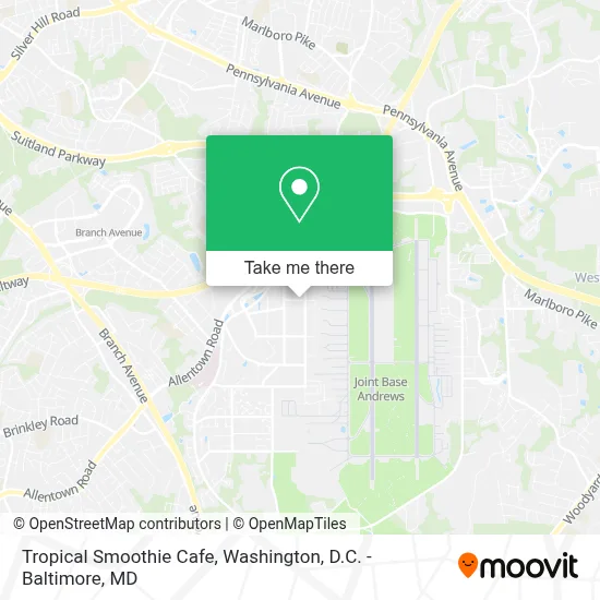 Tropical Smoothie Cafe map
