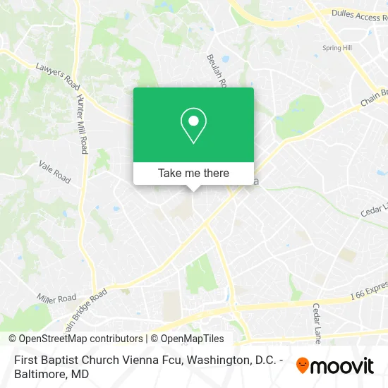 First Baptist Church Vienna Fcu map