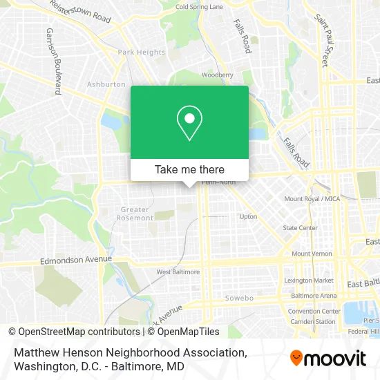 Matthew Henson Neighborhood Association map