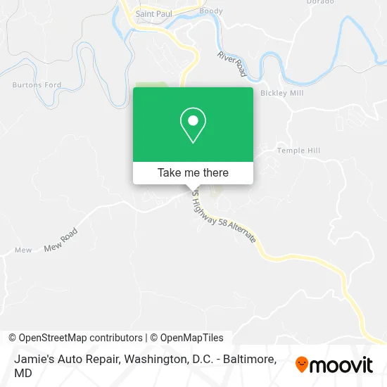 Jamie's Auto Repair map