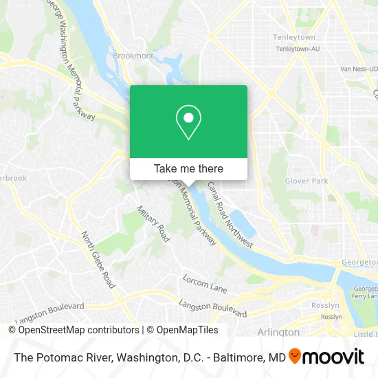 The Potomac River map