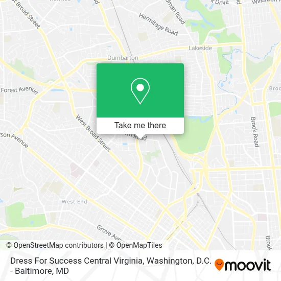 Dress For Success Central Virginia map