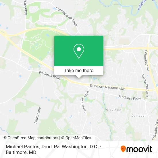 Michael Pantos, Dmd, Pa map