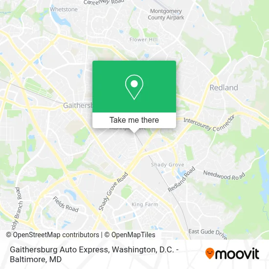 Gaithersburg Auto Express map