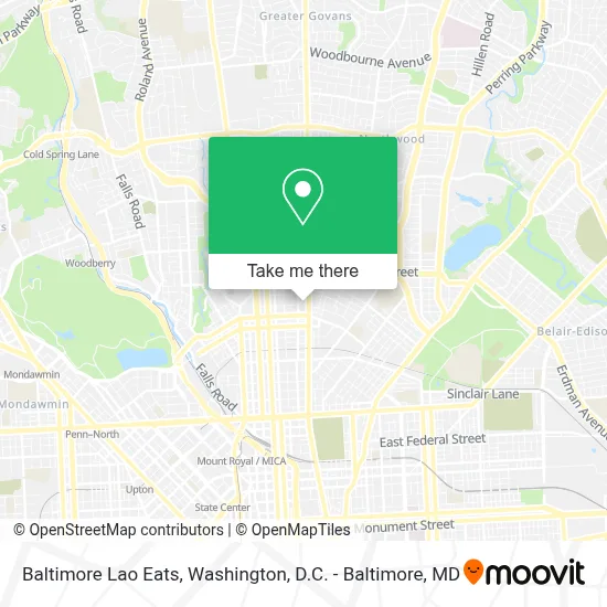 Baltimore Lao Eats map