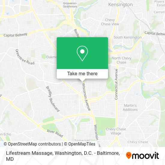 Lifestream Massage map
