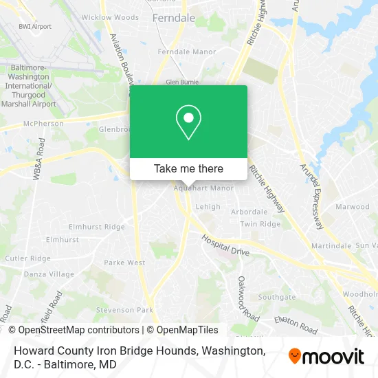 Howard County Iron Bridge Hounds map