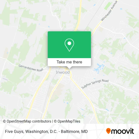 Five Guys map