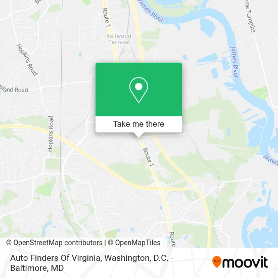 Auto Finders Of Virginia map