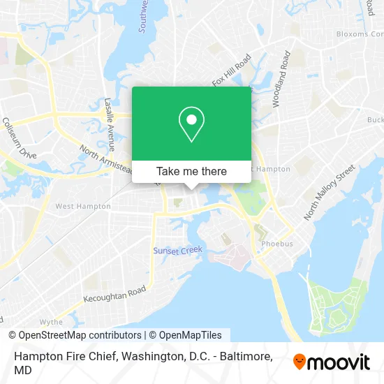 Hampton Fire Chief map