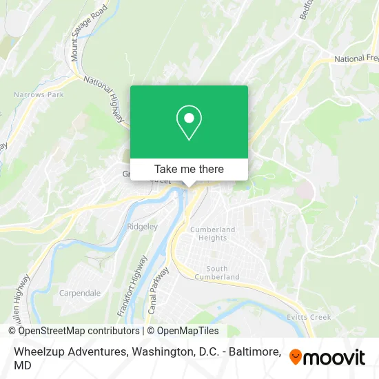 Wheelzup Adventures map