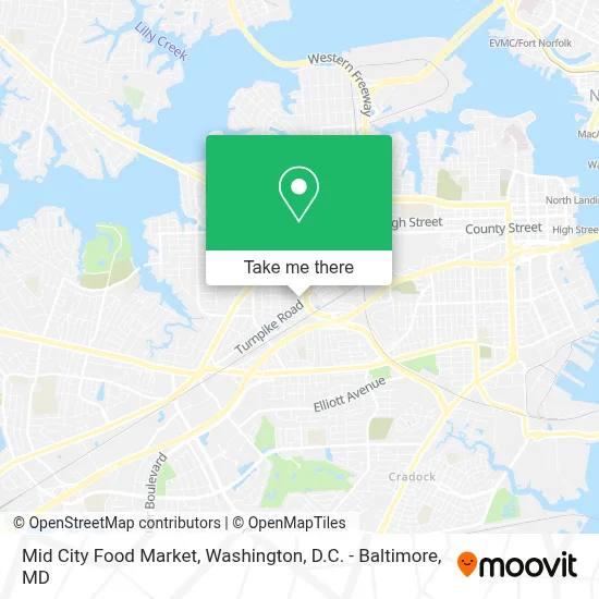 Mid City Food Market map