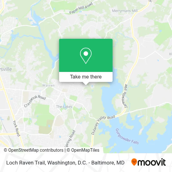 Loch Raven Trail map