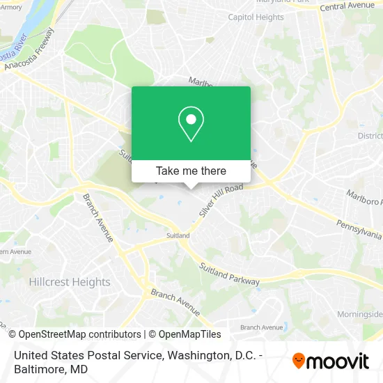 United States Postal Service map