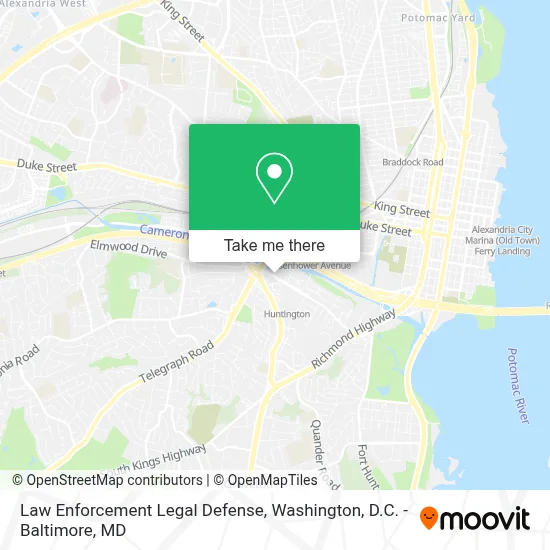 Law Enforcement Legal Defense map