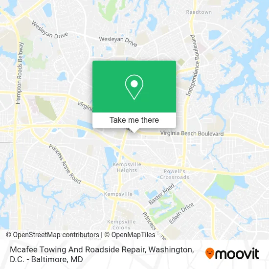 Mcafee Towing And Roadside Repair map