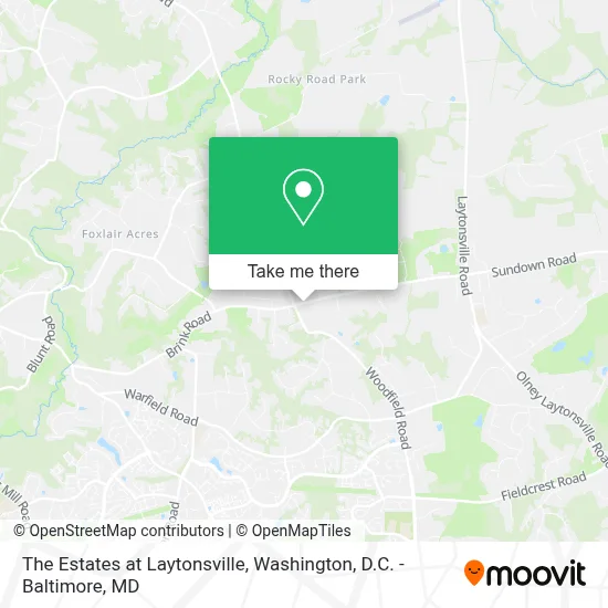 The Estates at Laytonsville map