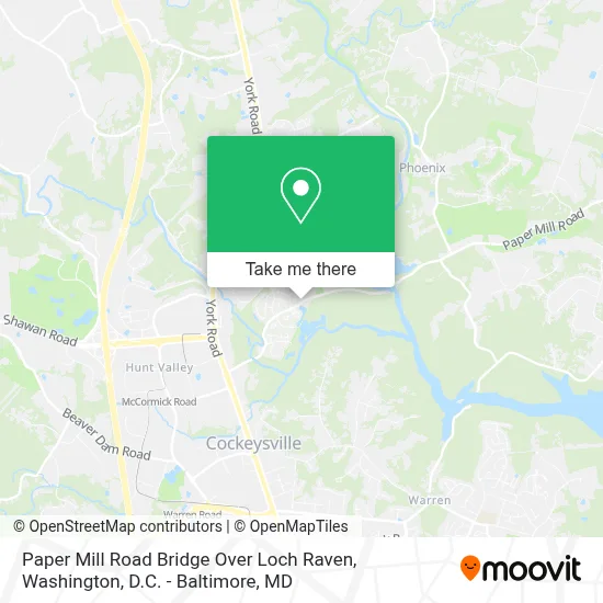 Paper Mill Road Bridge Over Loch Raven map