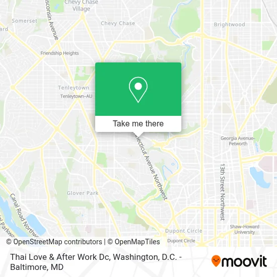 Thai Love & After Work Dc map