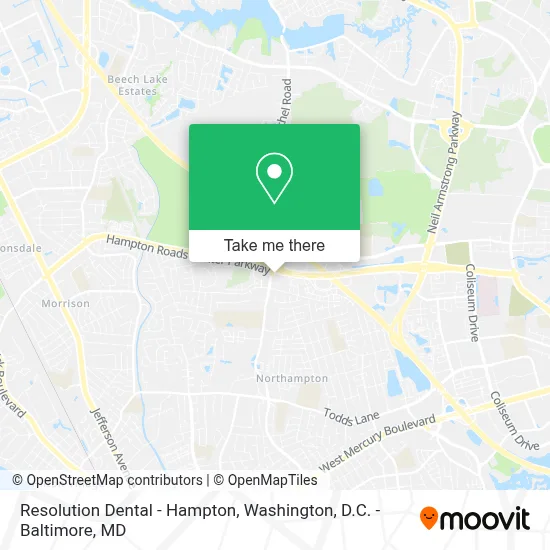 Resolution Dental - Hampton map