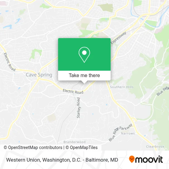 Western Union map