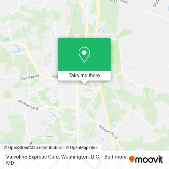 Valvoline Express Care map