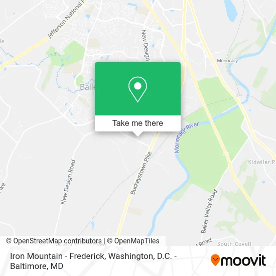 Iron Mountain - Frederick map