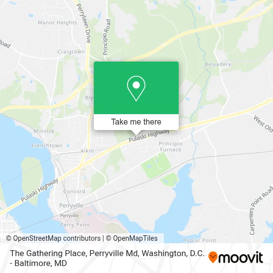 The Gathering Place, Perryville Md map