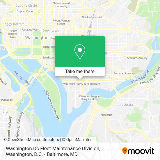 Washington Dc Fleet Maintenance Division map