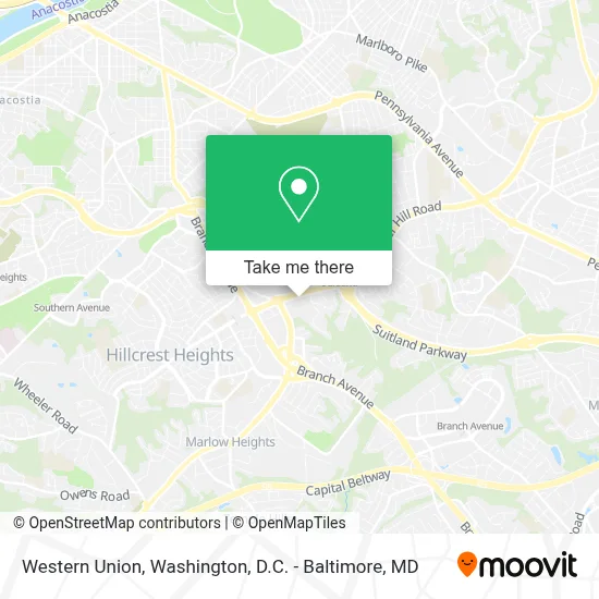 Western Union map