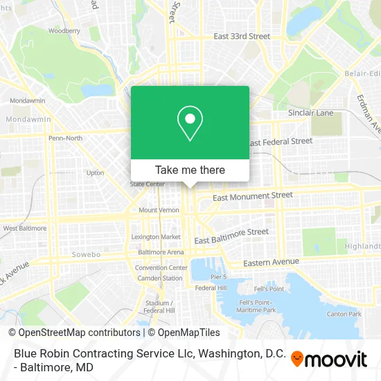Blue Robin Contracting Service Llc map