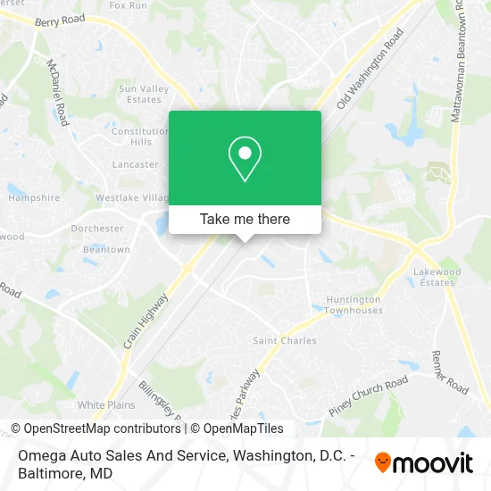 Omega Auto Sales And Service map