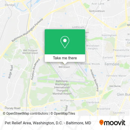 Pet Relief Area map
