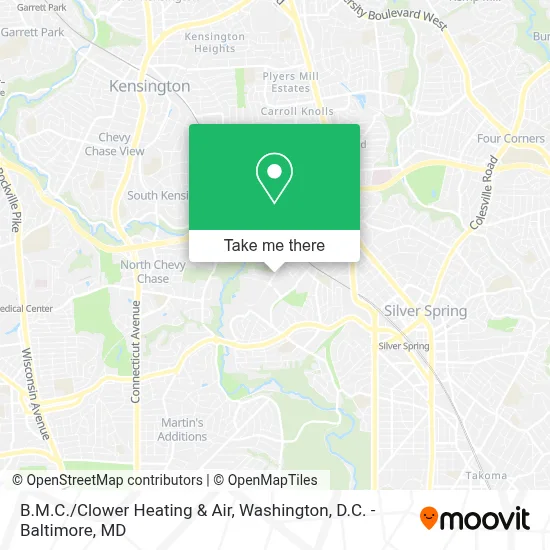 B.M.C./Clower Heating & Air map