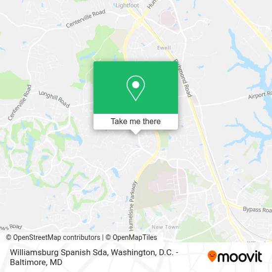 Williamsburg Spanish Sda map