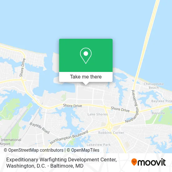 Expeditionary Warfighting Development Center map