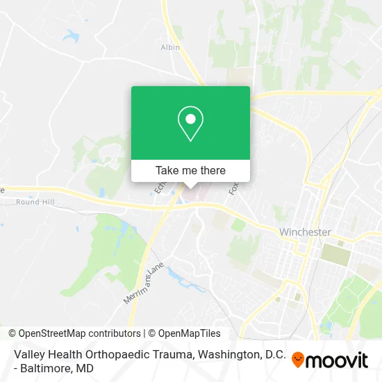 Valley Health Orthopaedic Trauma map
