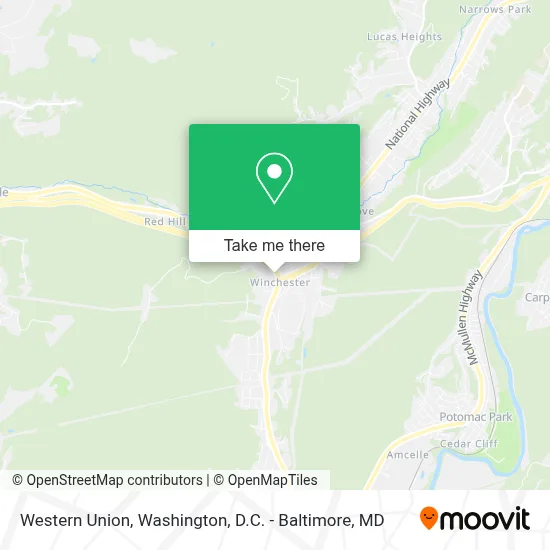 Western Union map