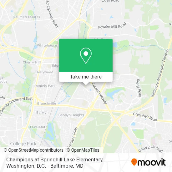 Champions at Springhill Lake Elementary map