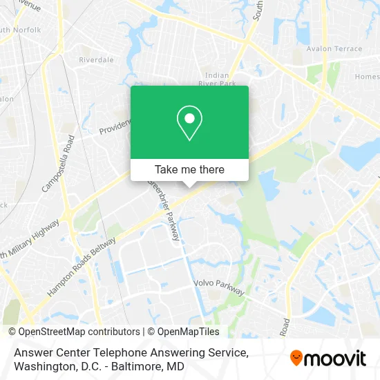 Answer Center Telephone Answering Service map