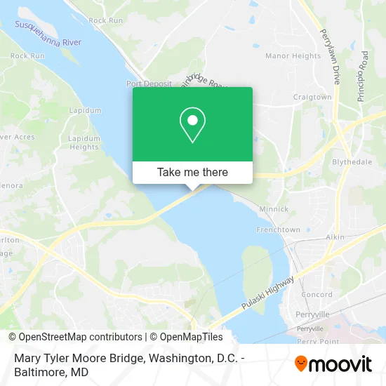 Mary Tyler Moore Bridge map
