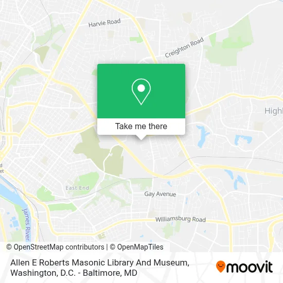 Allen E Roberts Masonic Library And Museum map