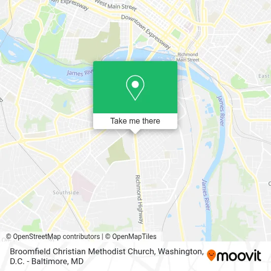 Broomfield Christian Methodist Church map