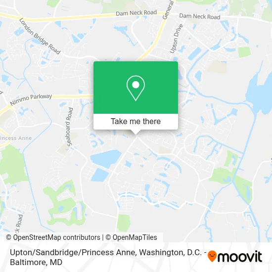 Upton/Sandbridge/Princess Anne map