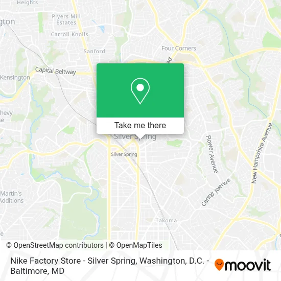 Nike Factory Store - Silver Spring map
