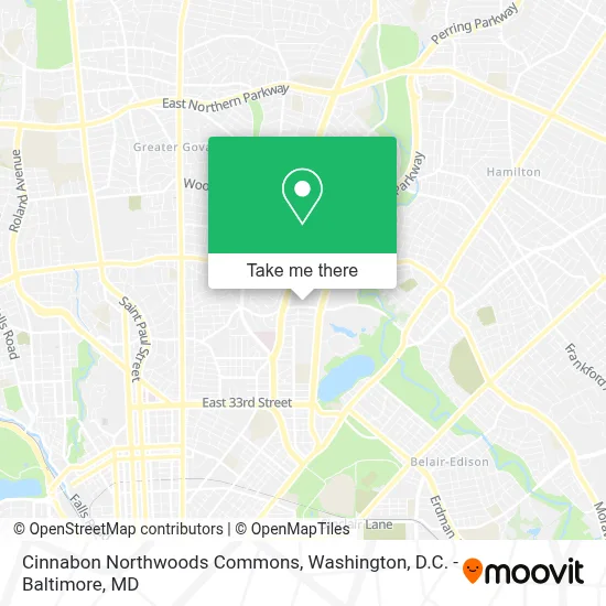 Cinnabon Northwoods Commons map